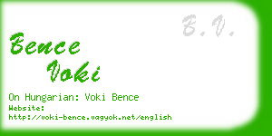 bence voki business card